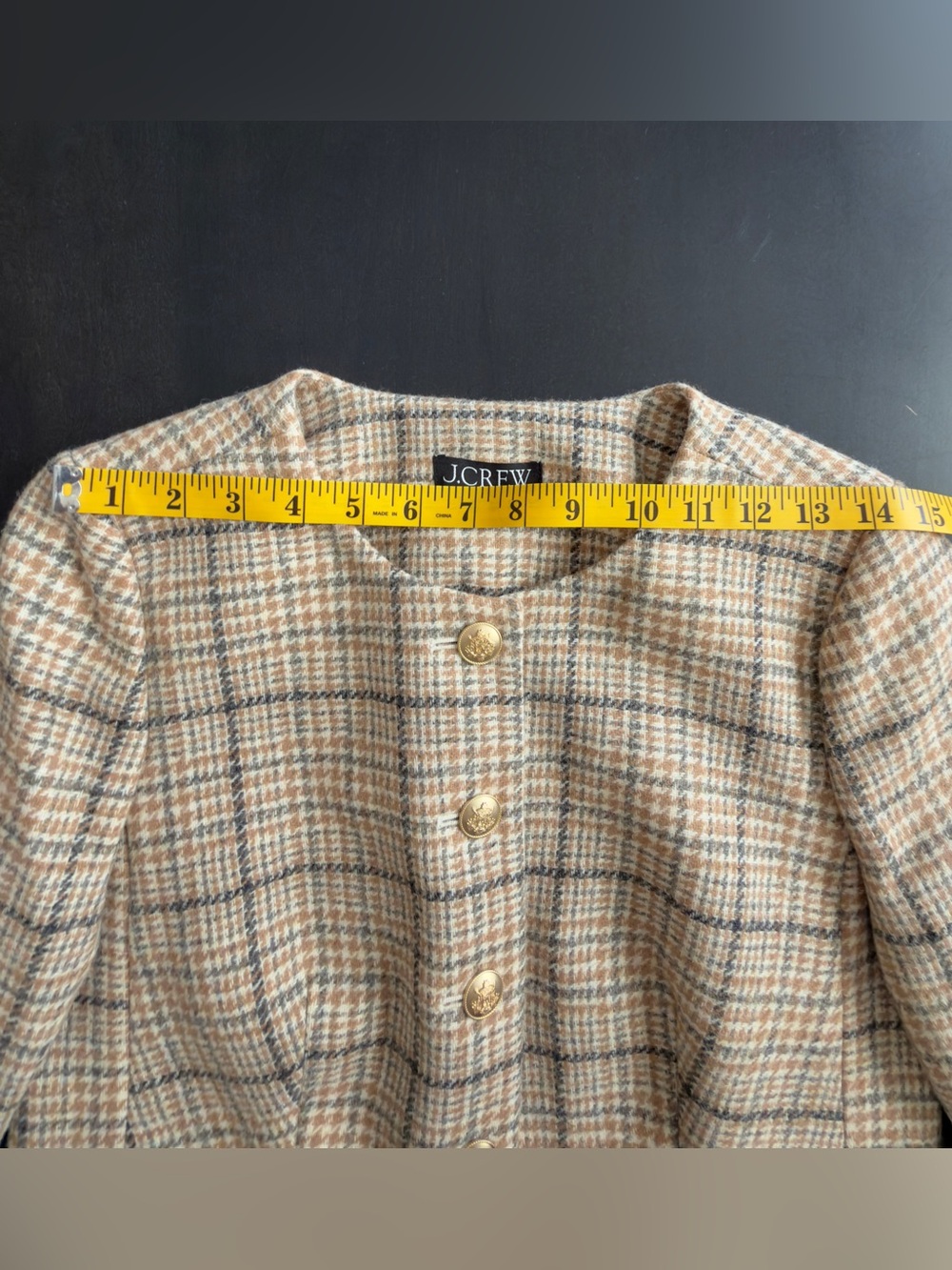 J.Crew Louisa Lady Jacket in Plaid English Wool - 2 - Picture 7 of 12